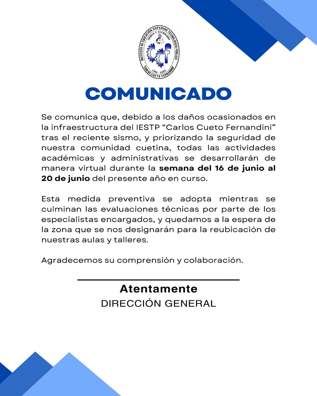 Inicio de clases 2025-I